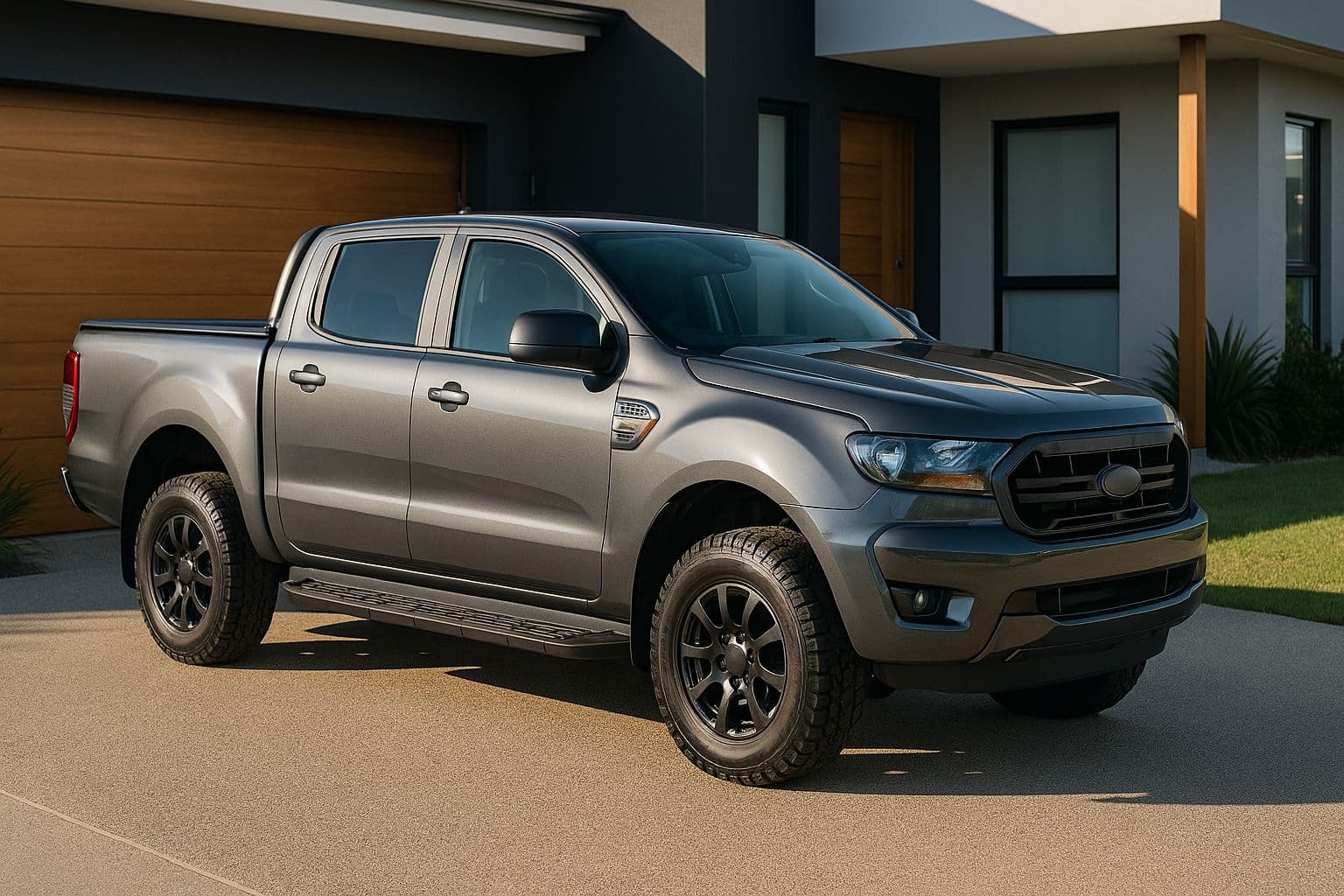 Sample auction page preview: grey dual-cab ute